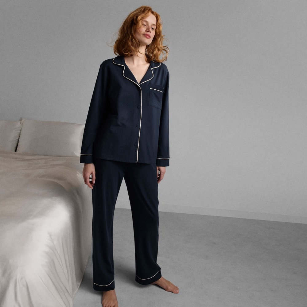 Lunya Slumberknit Essential Button Down Pant Set